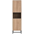 GARDEROBENSCHRANK 50/190/41 cm  - Schwarz/Sonoma Eiche, MODERN, Holzwerkstoff/Metall (50/190/41cm) - Novel