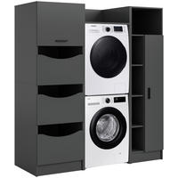 HAUSWIRTSCHAFTSRAUM 176/195/68 cm  in Anthrazit  - Anthrazit, Basics, Holzwerkstoff (176/195/68cm) - MID.YOU