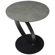 BEISTELLTISCH in Metall, Glas, Keramik 50/50/54 cm  - Schwarz/Grau, Design, Glas/Keramik (50/50/54cm) - Dieter Knoll