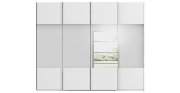 SCHWEBETÜRENSCHRANK  in Weiß  - Chromfarben/Weiß, Design, Holzwerkstoff/Metall (271/223/68cm) - Novel