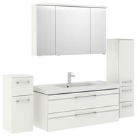 BADEZIMMER 5-teilig  in 183 cm  - Chromfarben/Weiß Hochglanz, KONVENTIONELL, Glas/Holzwerkstoff (183cm) - Pelipal