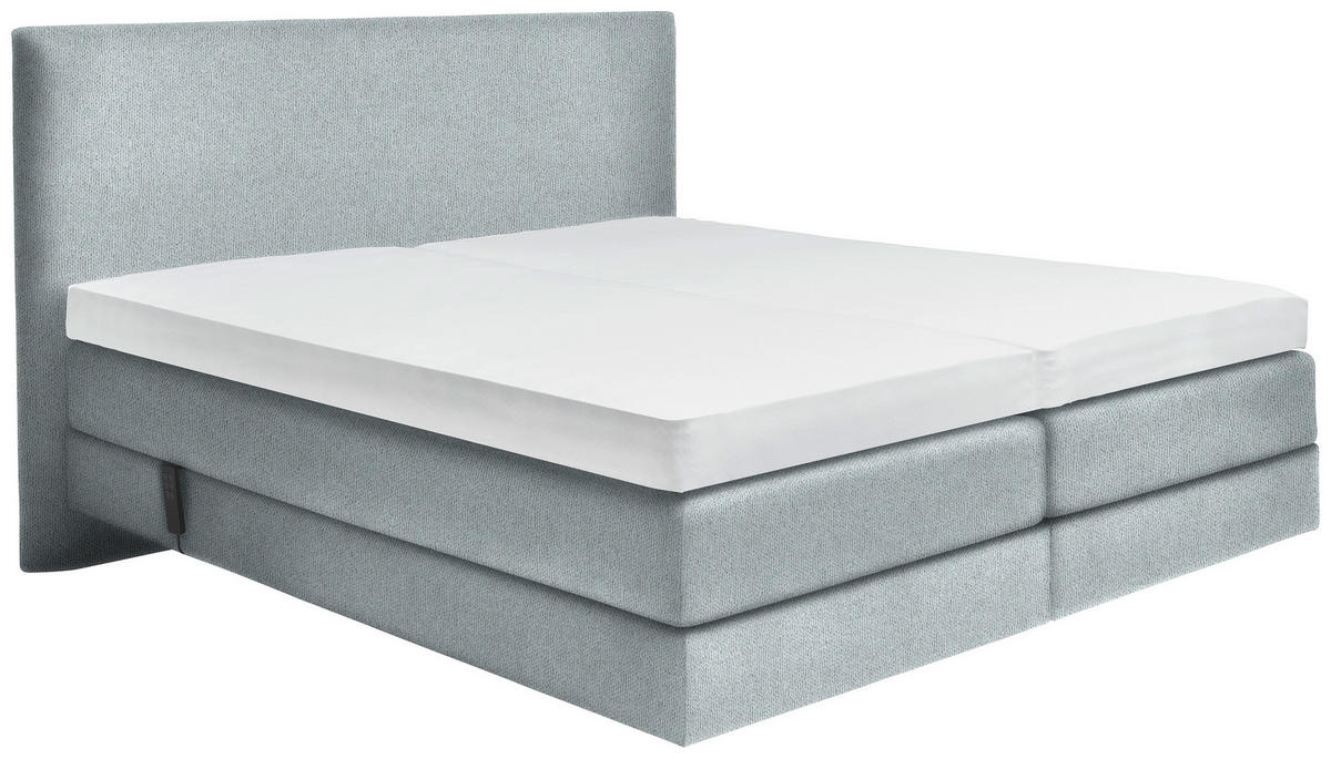 BOXSPRINGBETT 160/200 cm  in Hellgrau  - Hellgrau, Konventionell, Holz/Textil (160/200cm) - Dieter Knoll