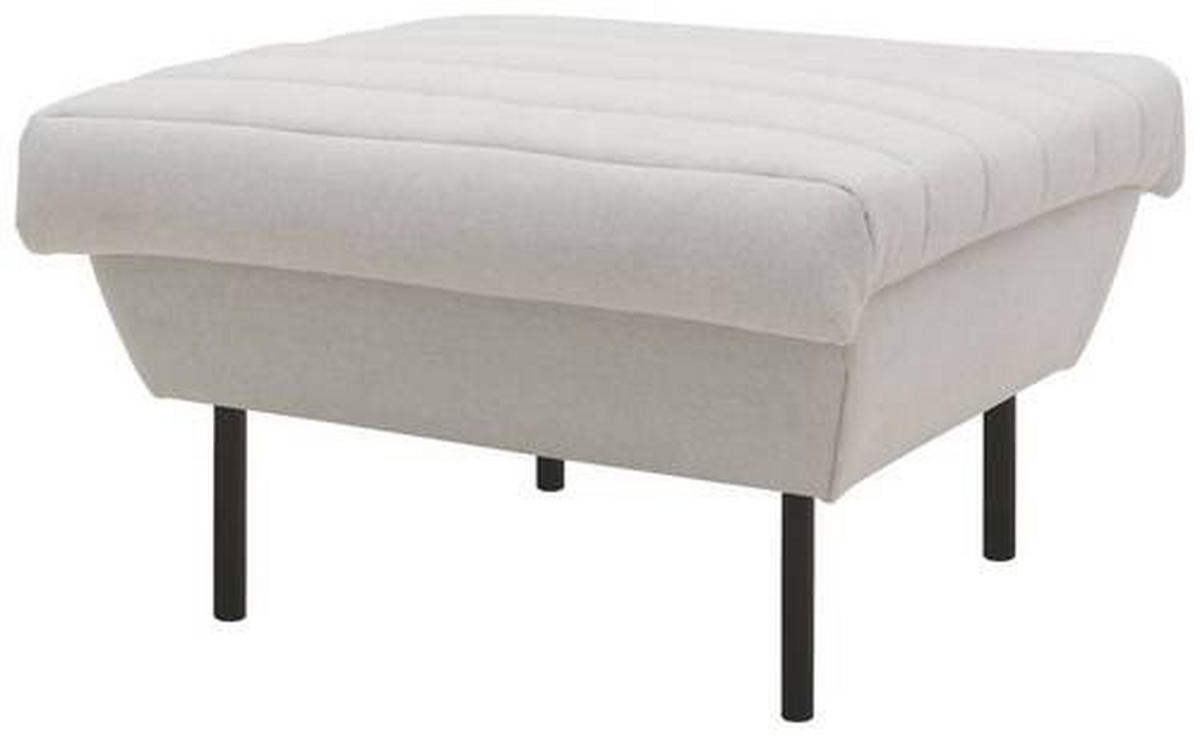 HOCKER Silberfarben  - Silberfarben/Schwarz, Design, Textil/Metall (70/45/70cm) - LOOKS by W.Joop