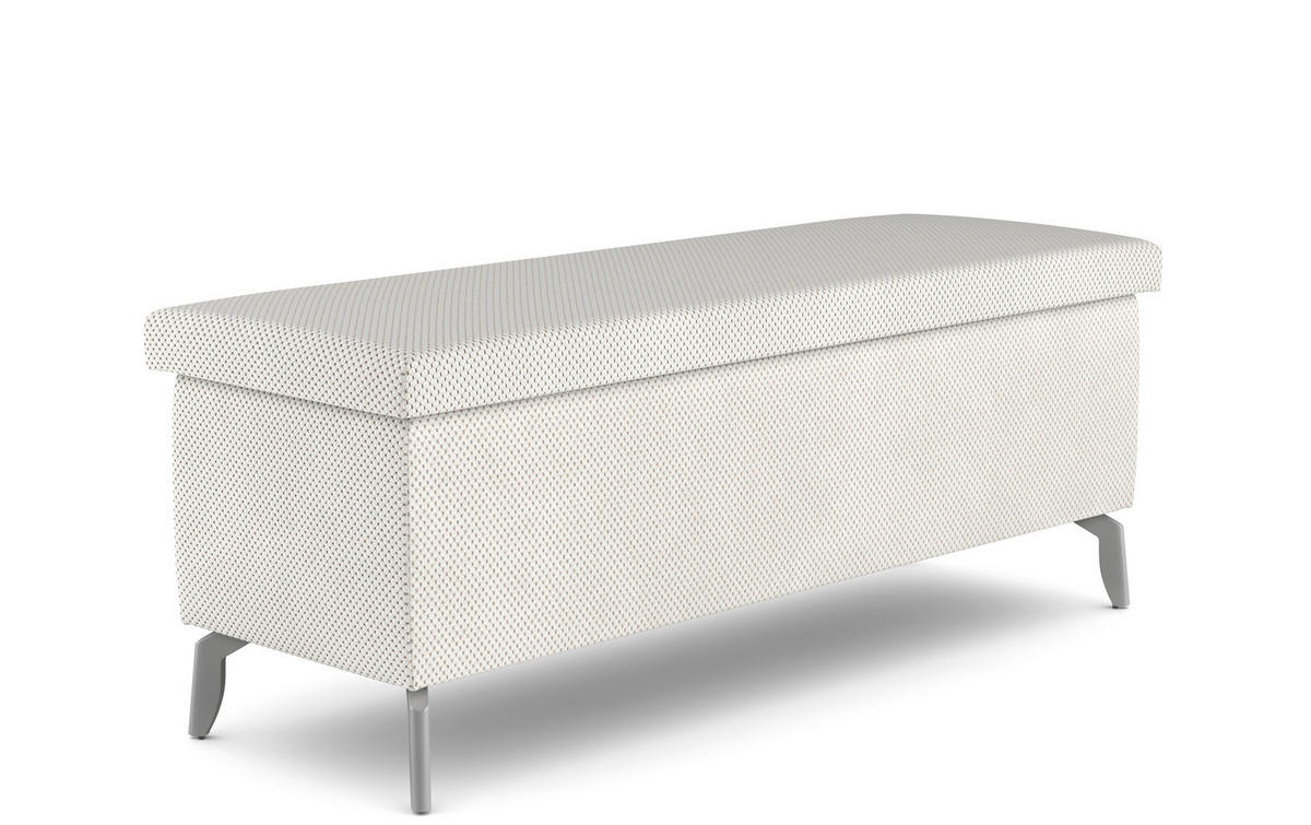 LAVICE K POSTELI - krémová, Basics, kov/kompozitní dřevo (140/52/40cm) - Welnova