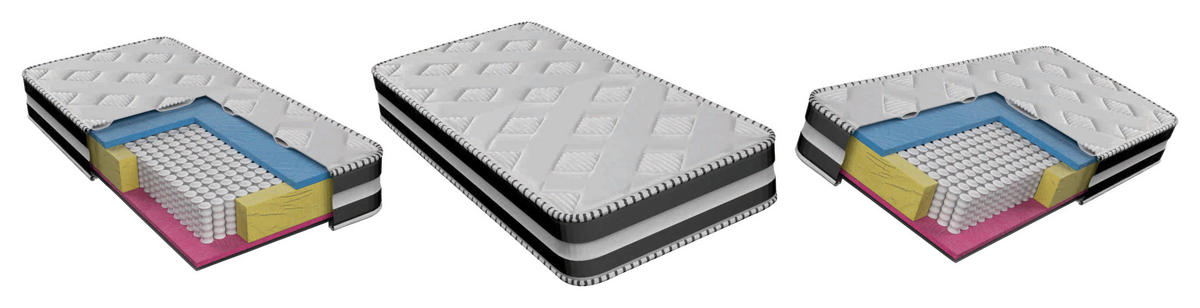 TASCHENFEDERKERNMATRATZE 90/200 cm Höhe ca. 24 cm  - Weiß, Basics, Textil (90/200cm) - Boxxx