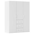 DREHTÜRENSCHRANK in Weiß - Weiß, Design, Holzwerkstoff/Kunststoff (151/197/60cm) - Novel