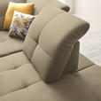 ECKSOFA in Chenille Beige  310/240 cm  - Beige/Schwarz, Design, Textil/Metall (310/240cm) - Xora