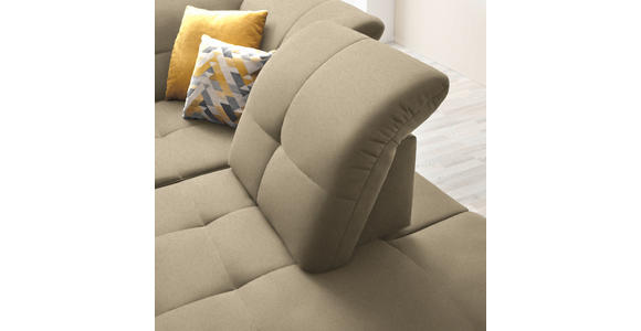 ECKSOFA in Chenille Beige 310/240 cm - Beige/Schwarz, Design, Textil/Metall (310/240cm) - Xora