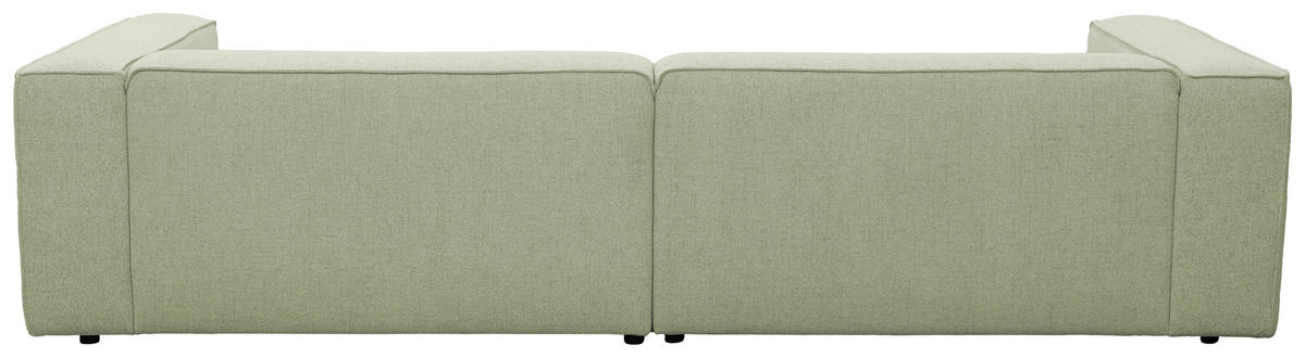 ECKSOFA Hellgrün Chenille Rücken echt  - Schwarz/Hellgrün, MODERN, Kunststoff/Textil (296/185cm) - Hom`in
