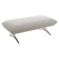 HOCKERBANK in Textil Grau  - Grau/Nickelfarben, Design, Textil/Metall (120/42/60cm) - Koinor