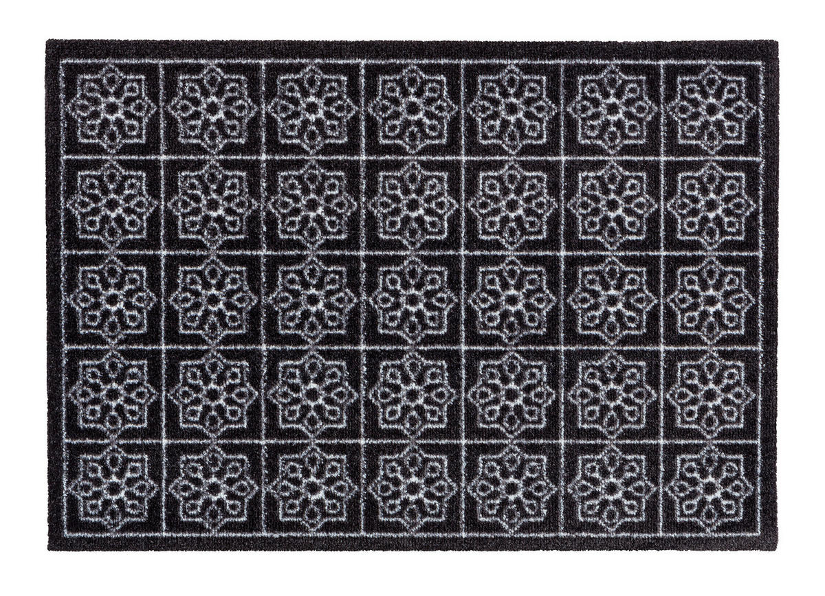 FUßMATTE  50/70 cm  Schwarz, Weiß  - Schwarz/Weiß, Design, Textil (50/70cm) - Esposa