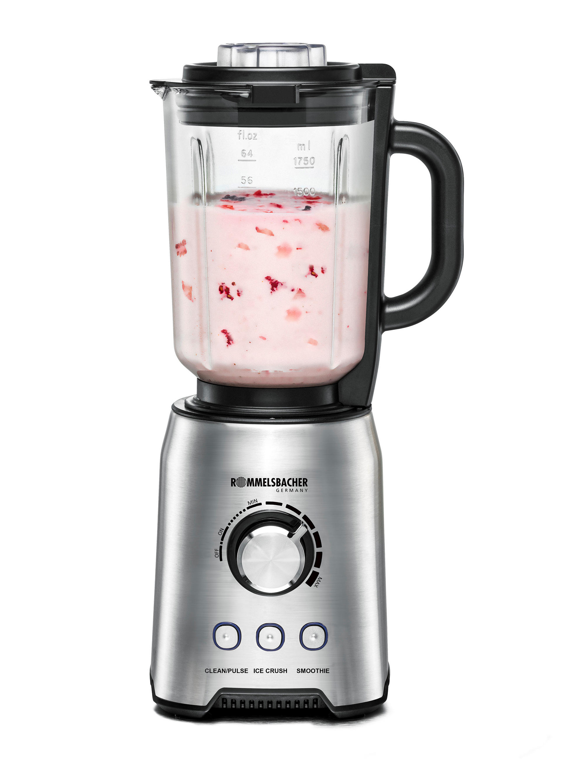 STANDMIXER  - Schwarzchrom, Basics, Metall (22/44.2/18.5cm) - Rommelsbacher