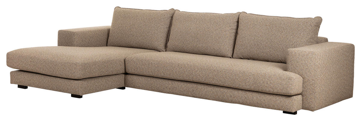 SOFFA i beige  - beige/svart, Basics, metall/trä (334/83/170cm) - Novel