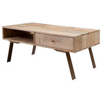 COUCHTISCH Mangoholz massiv 95/50/42 cm rechteckig Braun  - Braun, Design, Holz/Metall (95/50/42cm) - MID.YOU