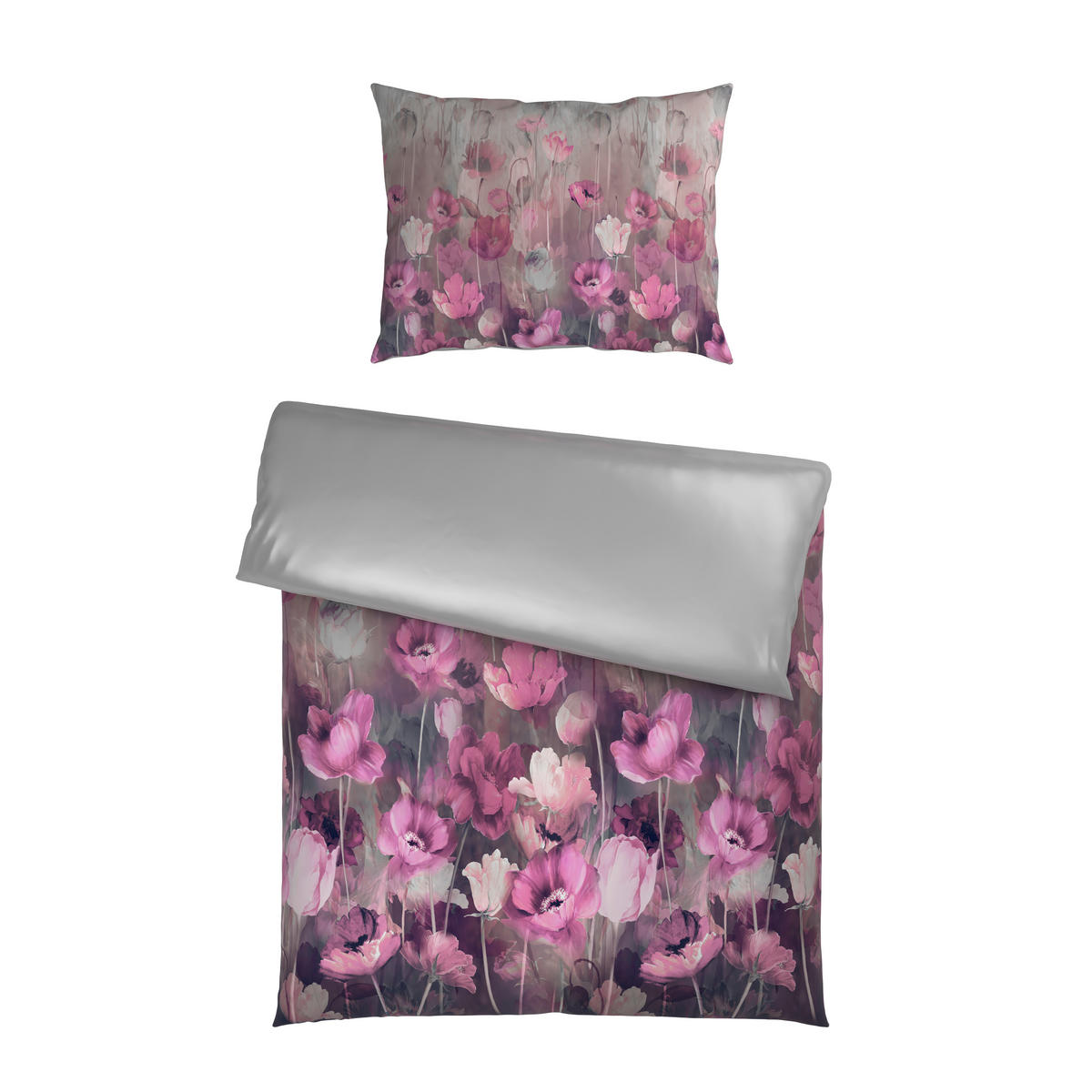 POSTELJINA S DVA LICA 140/200 cm   - siva, tekstil (140/200cm) - Esposa