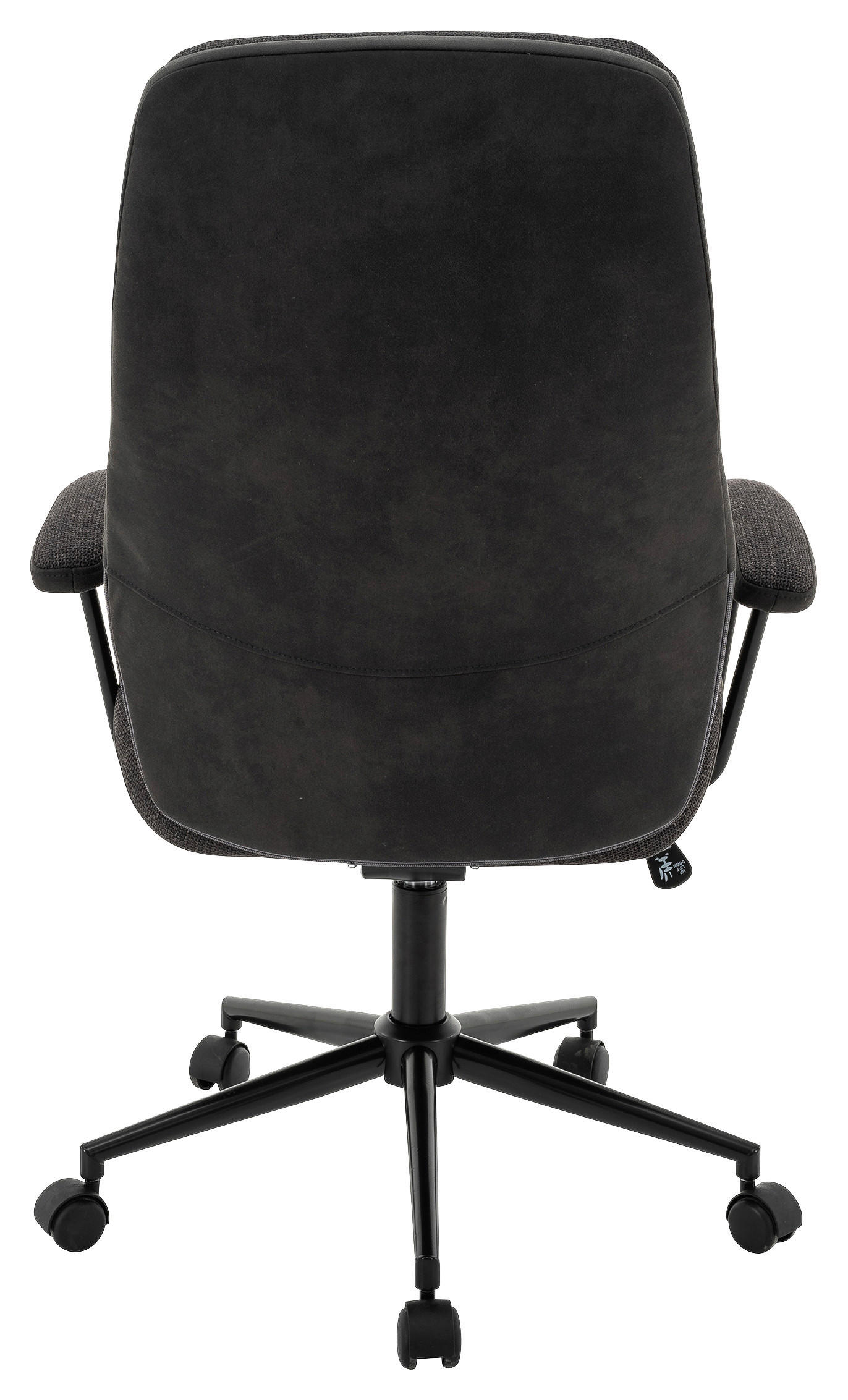 CHEFSESSEL Webstoff Grau  - Schwarz/Grau, MODERN, Kunststoff/Textil (64/103-113/66cm) - MID.YOU