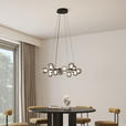 LED-HÄNGELEUCHTE Regulus 79,5/150 cm   - Schwarzbraun, Design, Glas/Metall (79,5/150cm) - Dieter Knoll