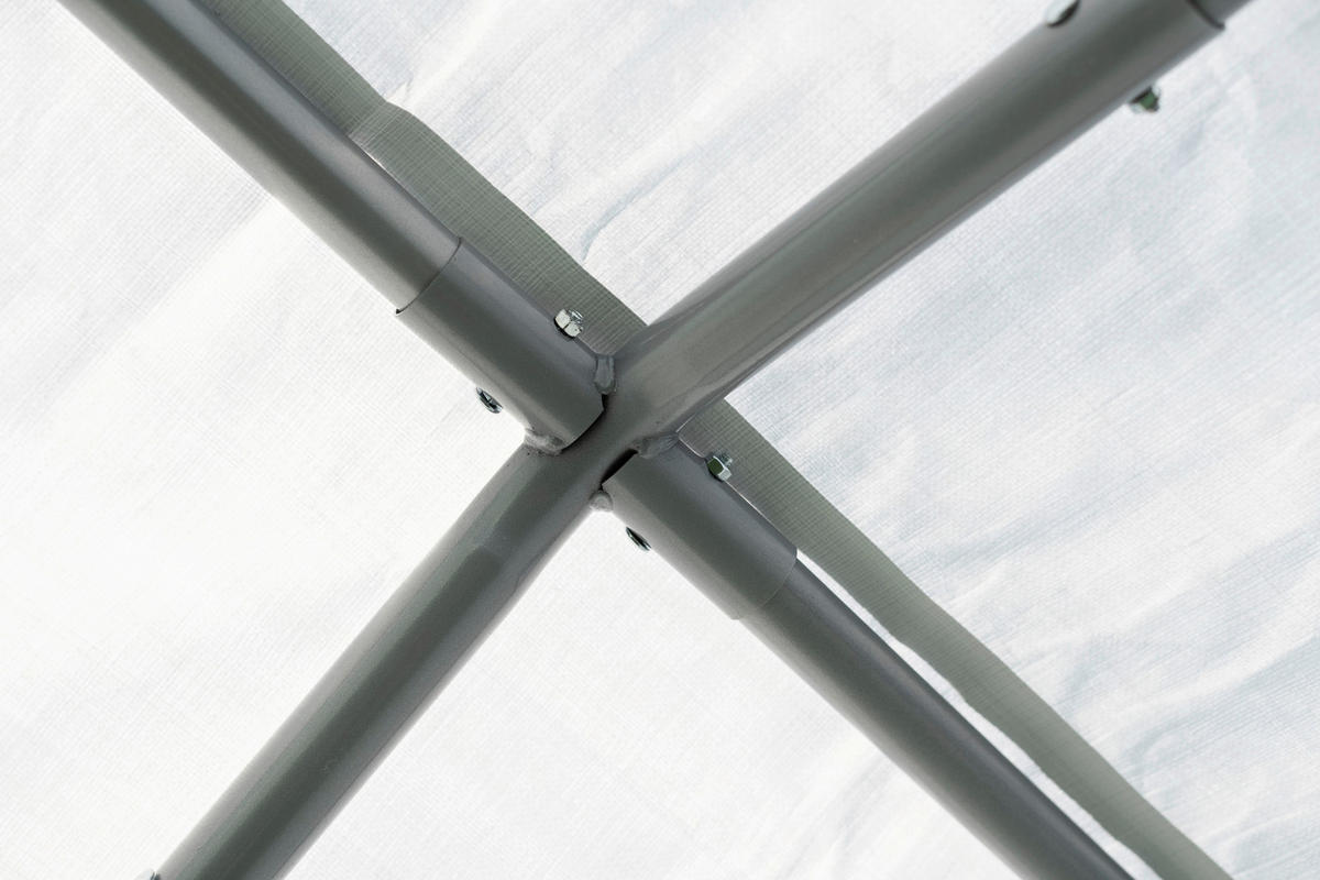 ZELTGARAGE - Grau, Basics, Kunststoff (370/260/490cm)