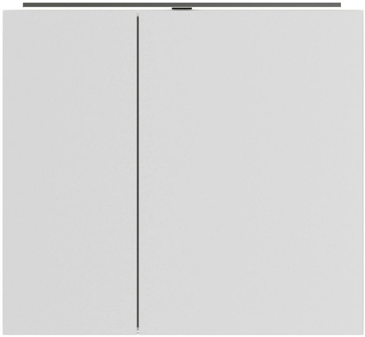 SPIEGELSCHRANK 80/72/21 cm  - Alufarben/Weiß, MODERN, Glas/Holzwerkstoff (80/72/21cm) - Nobilia