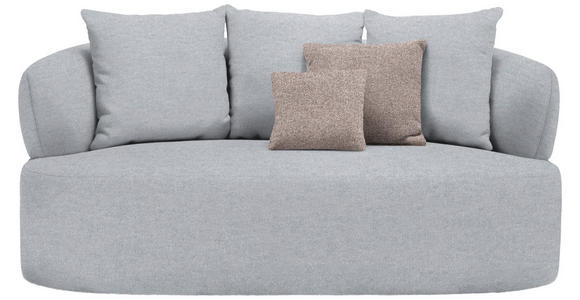 2-SITZER-SOFA in Flachgewebe Hellgrau  - Hellbraun/Hellgrau, MODERN, Kunststoff/Textil (177/86/105cm) - Hom`in