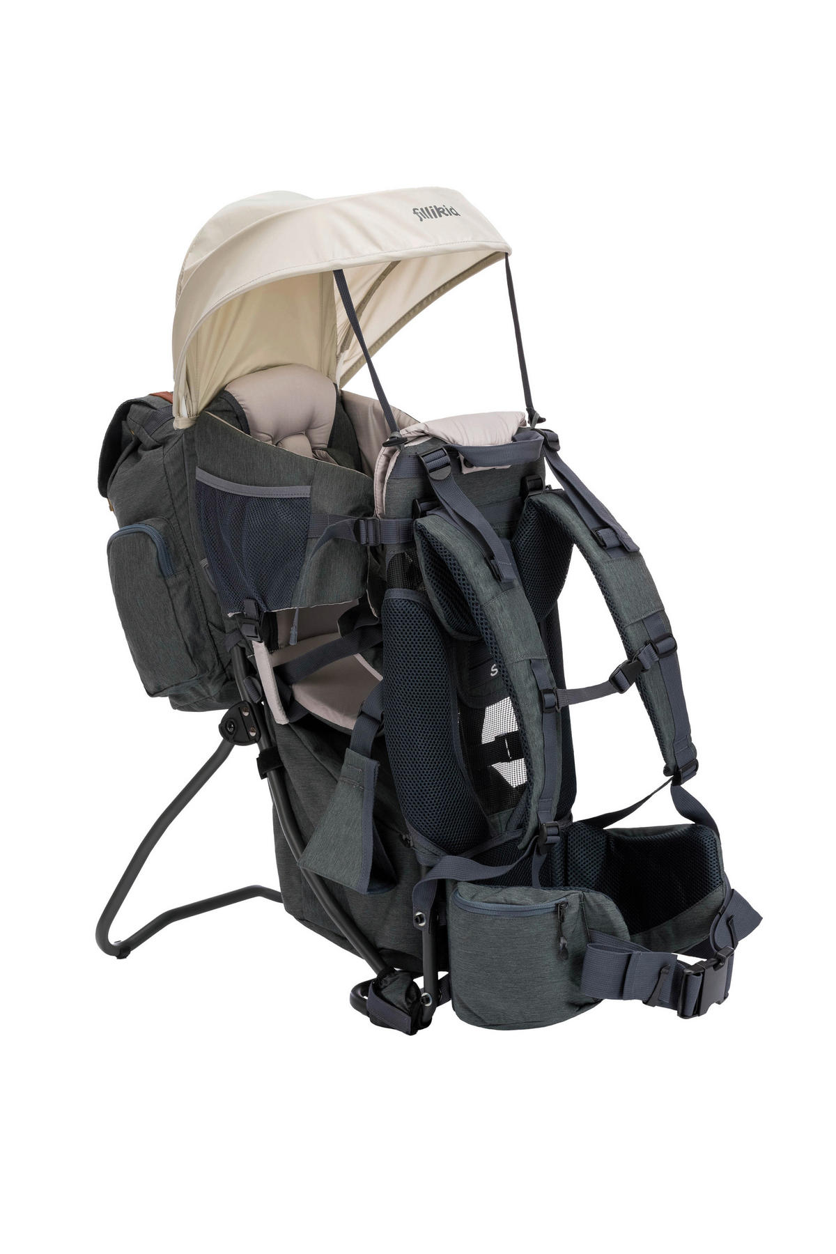 TURISTICKÝ NOSIČ - čierna, Basics, textil (30/73/85cm) - Fillikid