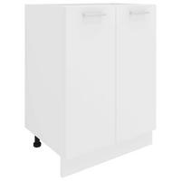 BÄNKSKÅP 60/82/46 cm  i vit  - vit/aluminiumfärg, Klassisk, metall/trämaterial (60/82/46cm) - MID.YOU