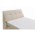 BOXSPRINGBETT 120/200 cm in Creme - Silberfarben/Creme, Design, Kunststoff/Textil (120/200cm) - Esposa