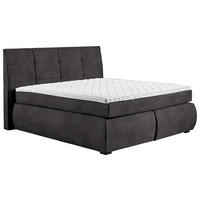 BOXSPRINGBETT 180/200 cm  in Anthrazit  - Wengefarben/Anthrazit, KONVENTIONELL, Holz/Textil (180/200cm) - Xora