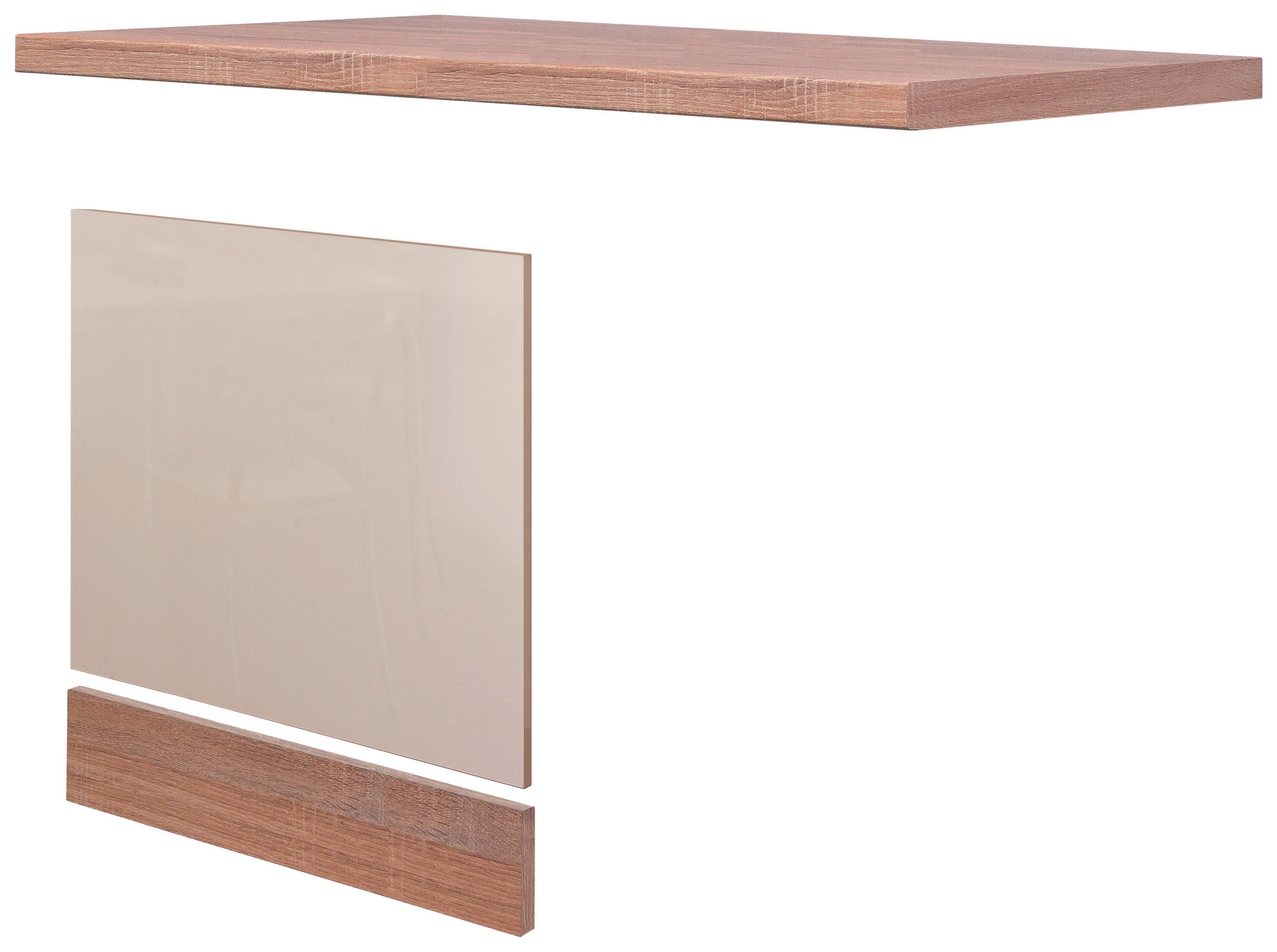 GESCHIRRSPÜLERFRONT 110/85/60 cm  in Kaschmir, Sonoma Eiche  - Kaschmir/Sonoma Eiche, MODERN, Holzwerkstoff (110/85/60cm) - FlexWell