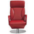 RELAXSESSEL Echtleder - Chromfarben/Rot, KONVENTIONELL, Leder/Metall (70/116/91-176cm) - ERPO