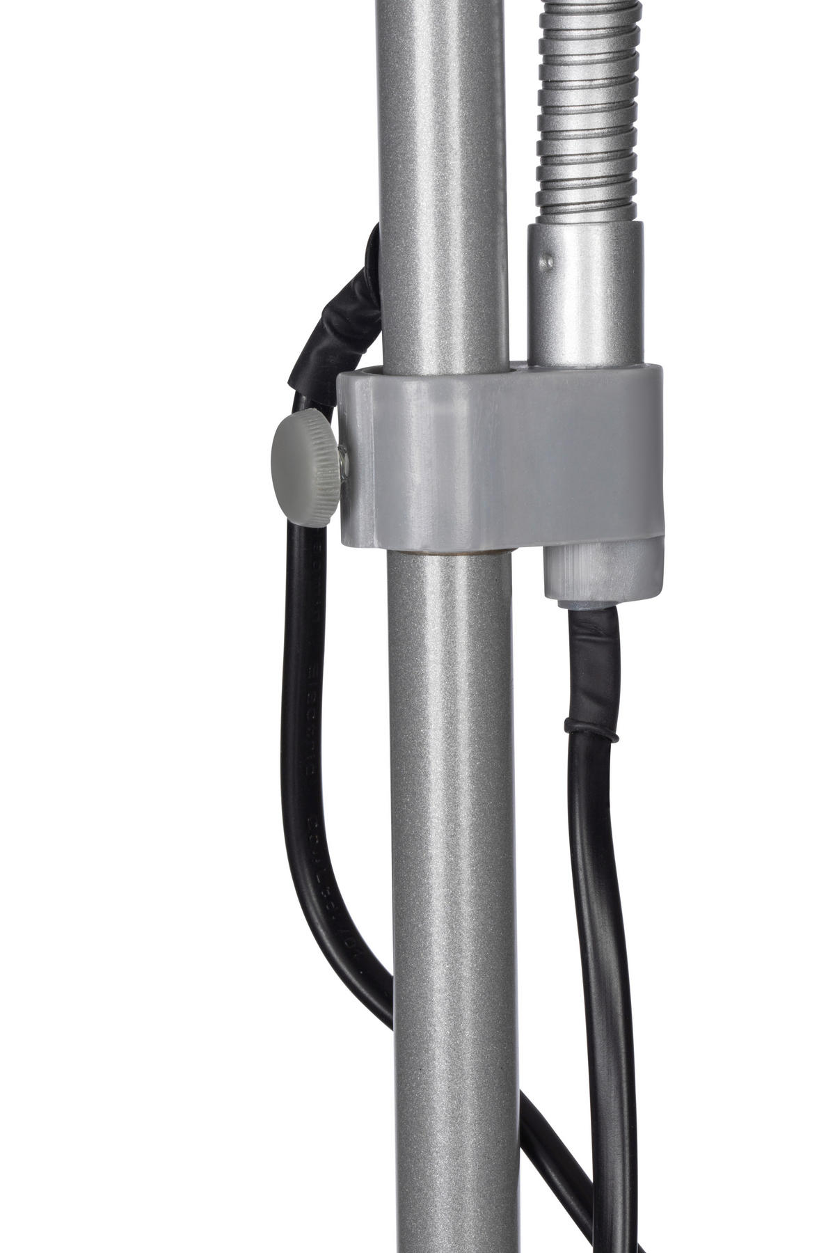 STEHLEUCHTE 42/21/180 cm    - Silberfarben/Weiß, Basics, Kunststoff/Metall (42/21/180cm) - Boxxx