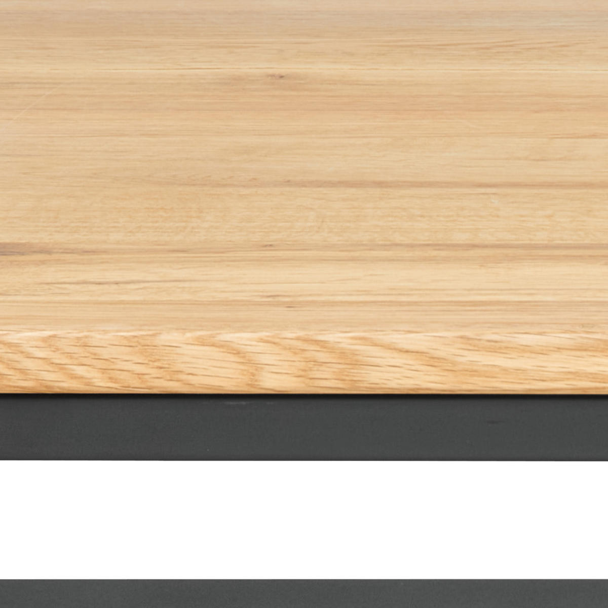 COUCHTISCH Eiche massiv rechteckig Naturfarben, Schwarz  - Schwarz/Naturfarben, MODERN, Holz/Holzwerkstoff (105/44/65cm) - Livetastic