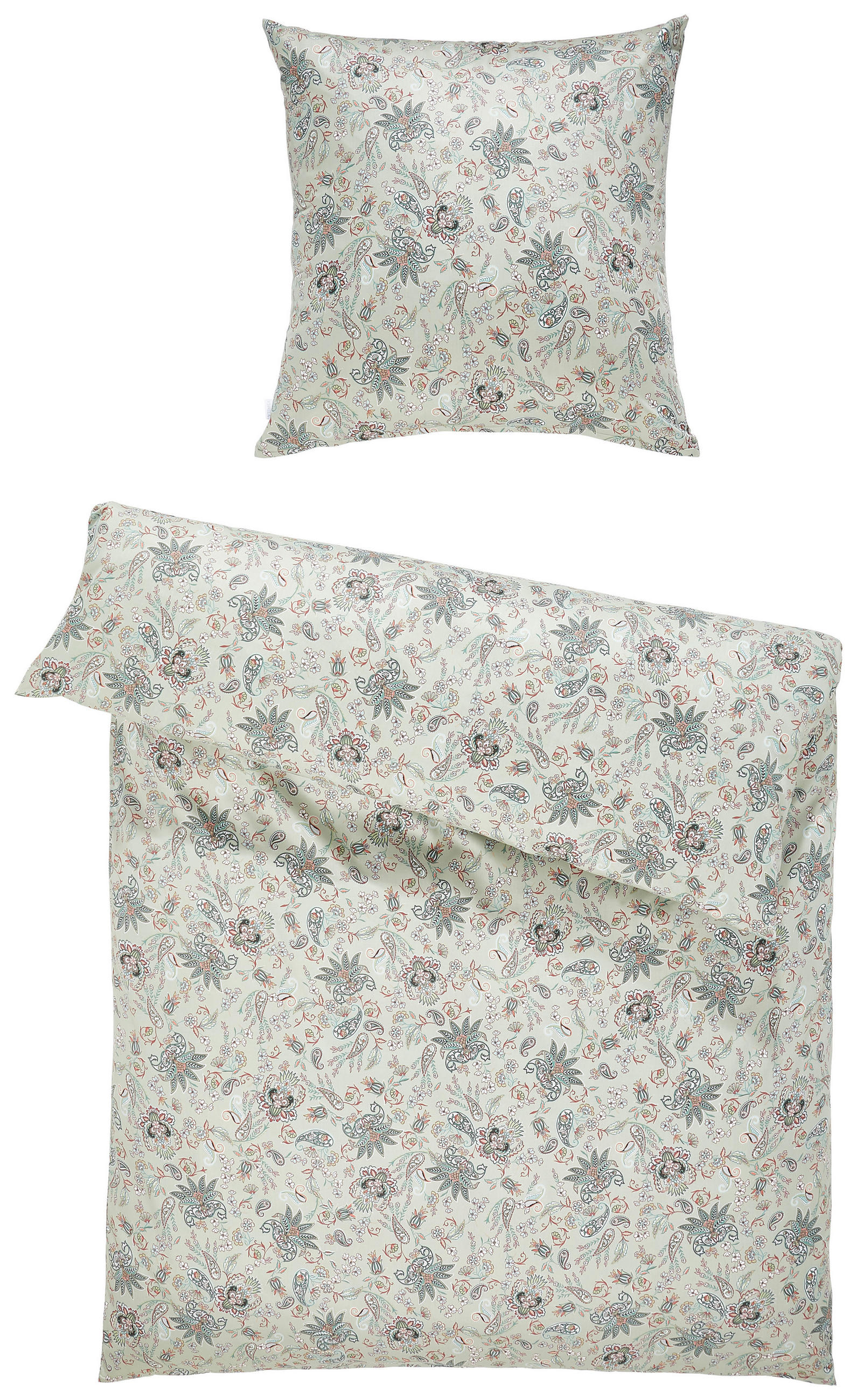 BETTWÄSCHE Satin 135/200 cm  - Grün, KONVENTIONELL, Textil (135/200cm) - Estella