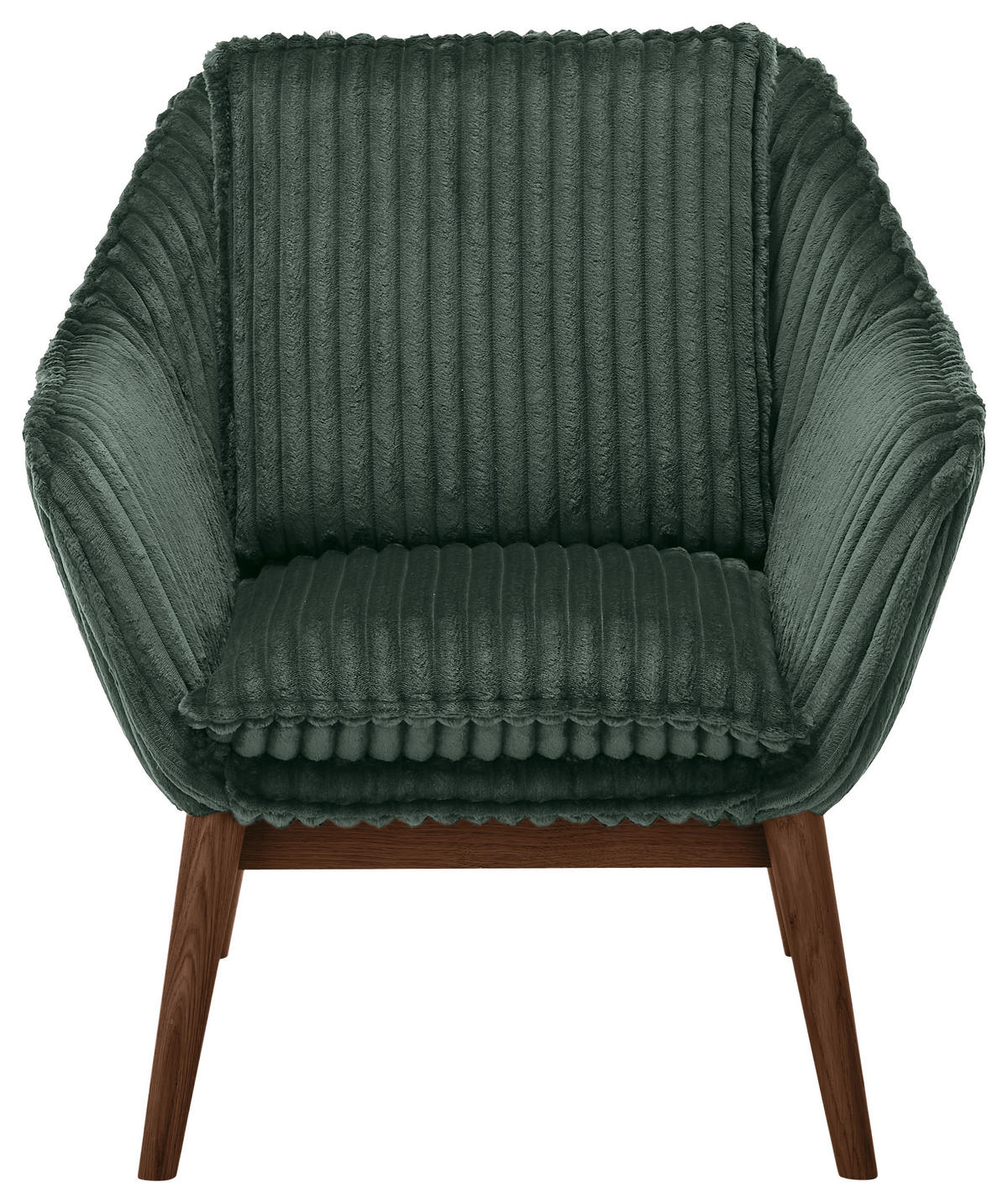 SESSEL in Cord Olivgrün  - Dunkelbraun/Olivgrün, KONVENTIONELL, Holz/Textil (77/90/85cm) - SetOne by Musterring