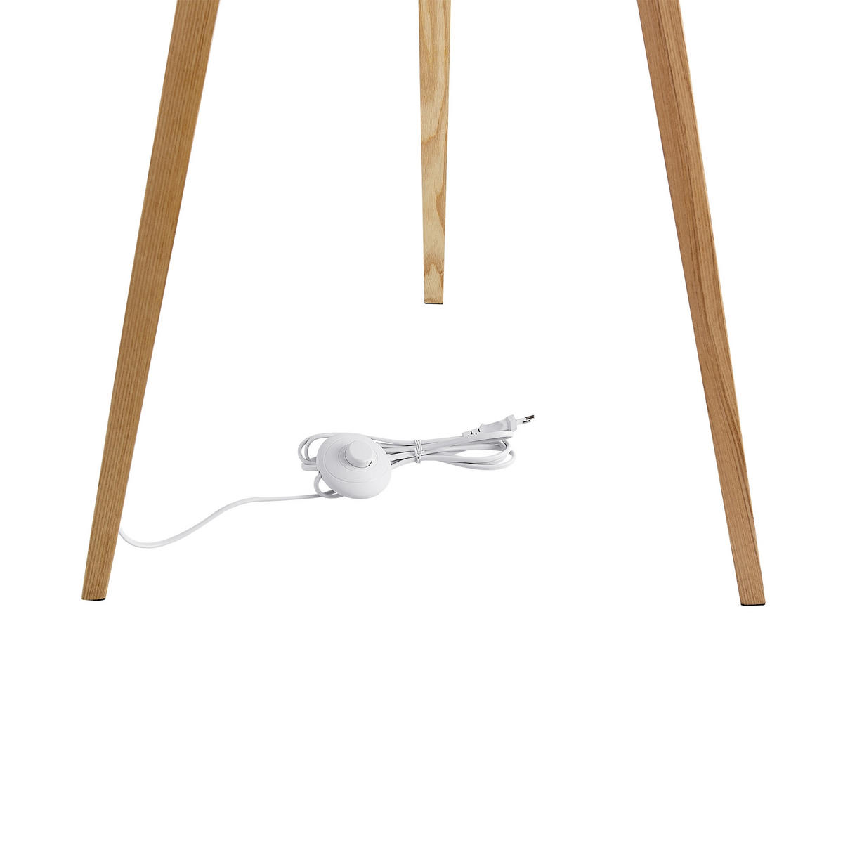 STEHLEUCHTE Colchester 45/148 cm   - Weiß/Naturfarben, KONVENTIONELL, Holz/Textil (45/148cm) - Novel