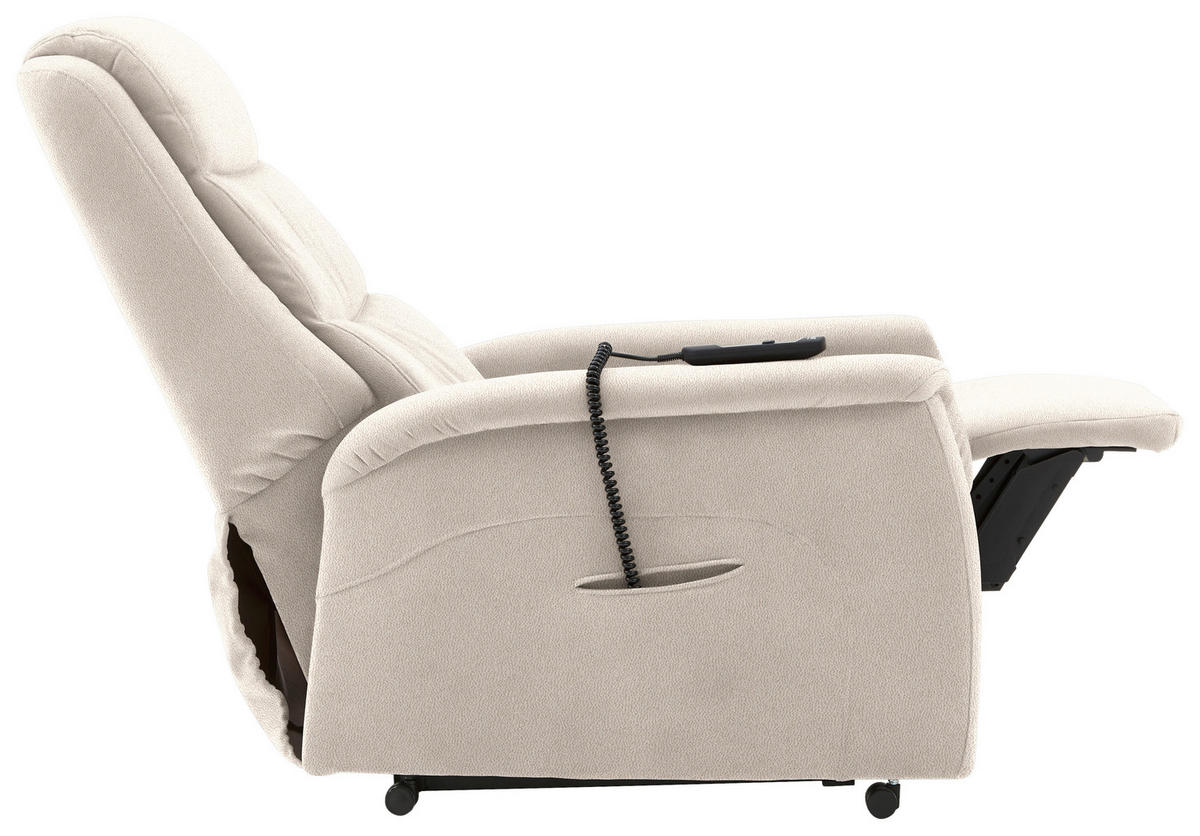 FERNSEHSESSEL in Mikrofaser Sandfarben  - Sandfarben/Schwarz, KONVENTIONELL, Kunststoff/Textil (70/107/88cm) - Valdera