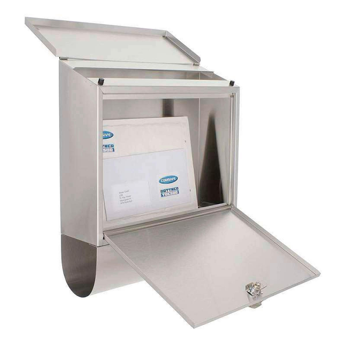 BRIEFKASTEN Edelstahlfarben  - Edelstahlfarben, KONVENTIONELL, Metall (36.5/41.5/11.5cm) - ROTTNER