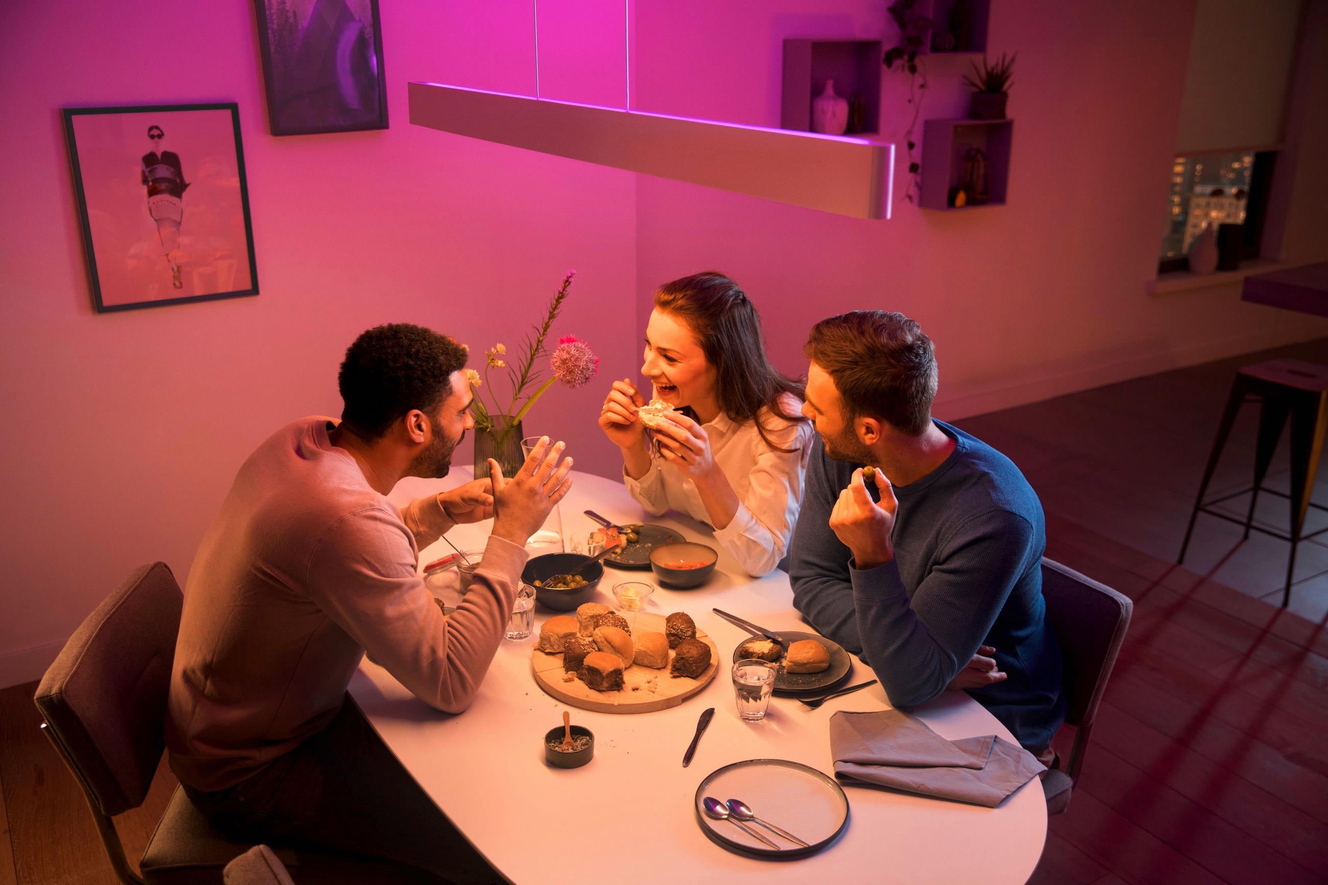 LED-HÄNGELEUCHTE 129,8/4/9 cm    - Weiß, Design, Kunststoff/Metall (129,8/4/9cm) - Philips HUE