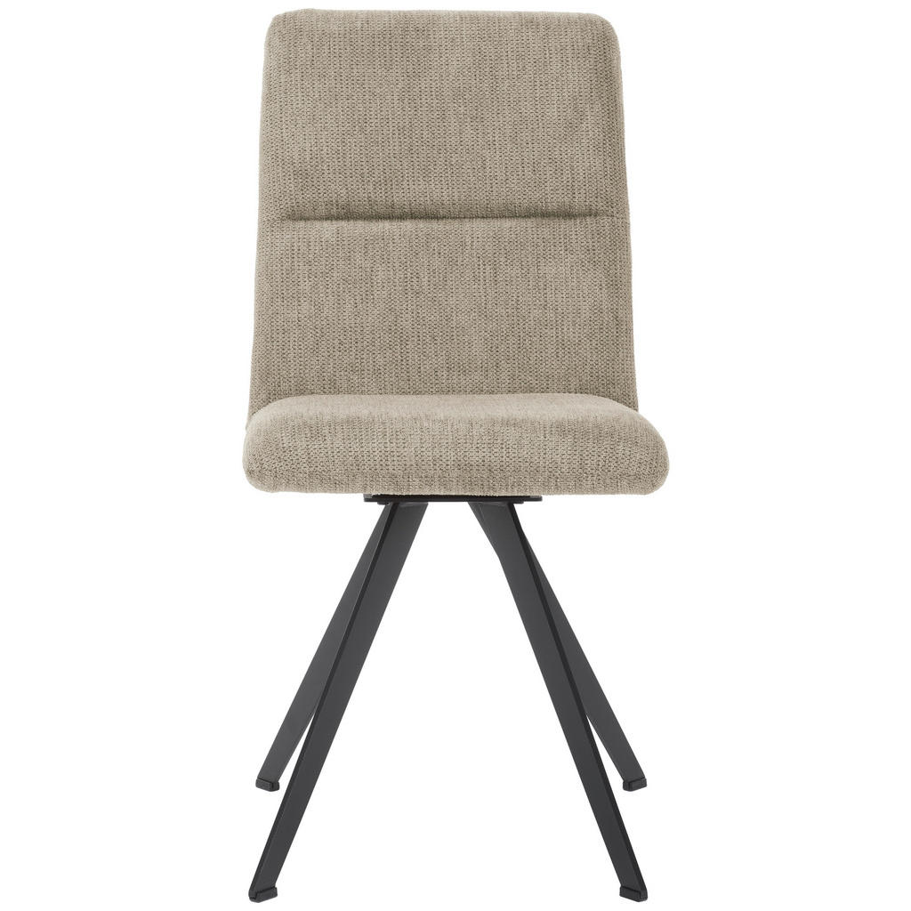 Thumbnail - Novel Stuhl, Beige, Schwarz, Textil, Metall, Sternfuß, Stativgestell, 46x91x61 cm, Stoffauswahl, Typenauswahl, Esszimmer...