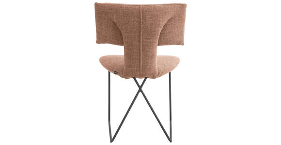 STUHL   Webstoff  - Anthrazit/Kupferfarben, Design, Textil/Metall (57/87/67cm) - Johann Jakob