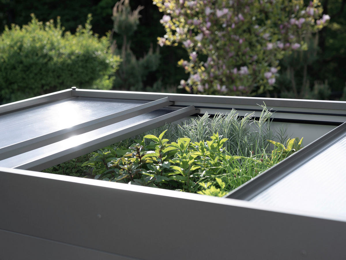 HOCHBEETAUFSATZ  - Grau, Design, Metall (200/23/101cm) - Biohort