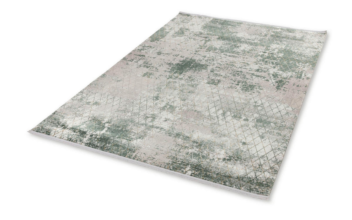 WEBTEPPICH 160/230 cm Vision Hellgrau, Olivgrün  - Hellgrau/Olivgrün, Design, Textil (160/230cm) - Schöner Wohnen