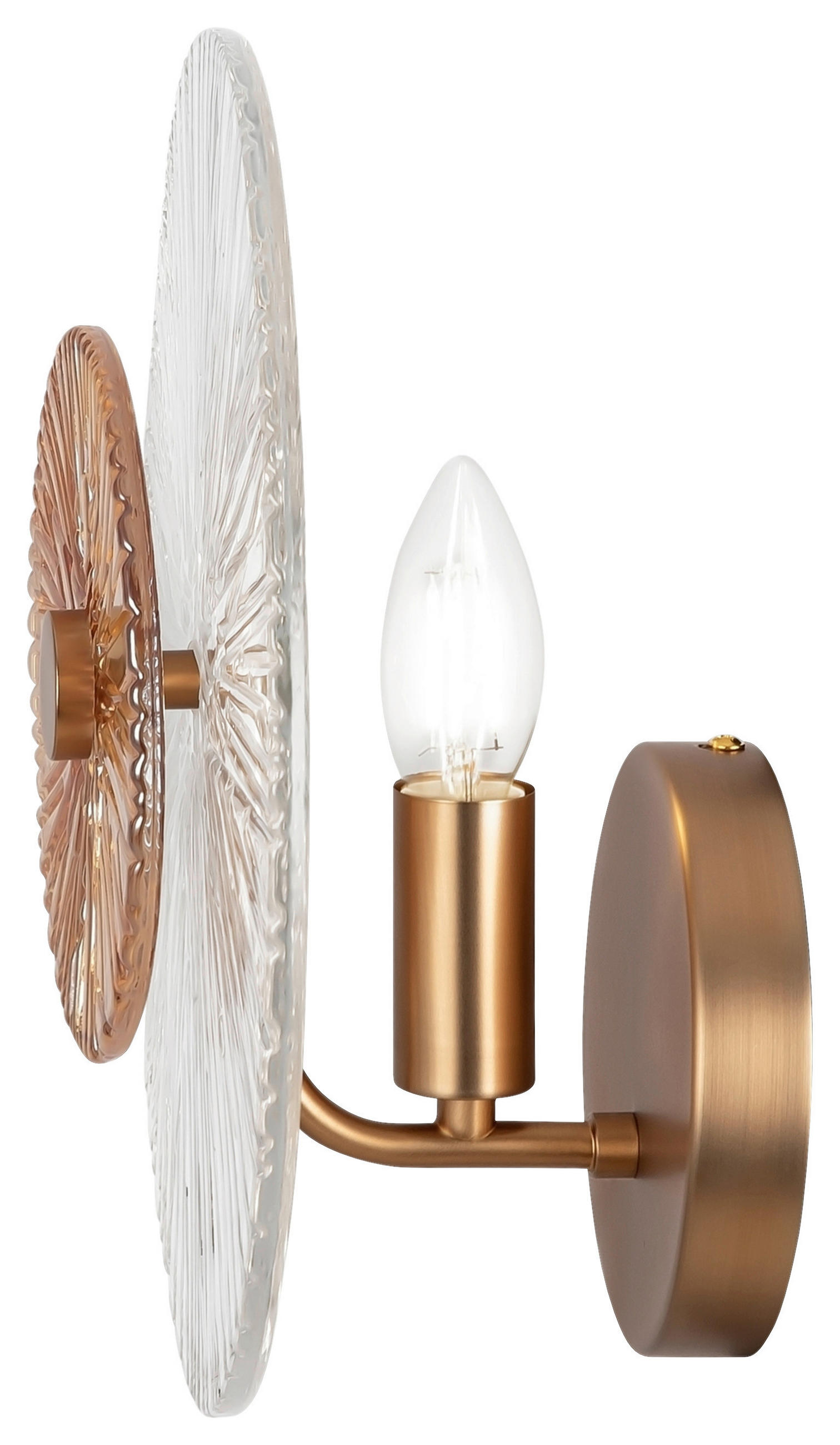 VÄGGLAMPA 15,3/28/28 cm   - guldfärgad, Basics, metall/glas (15,3/28/28cm) - MAYTONI
