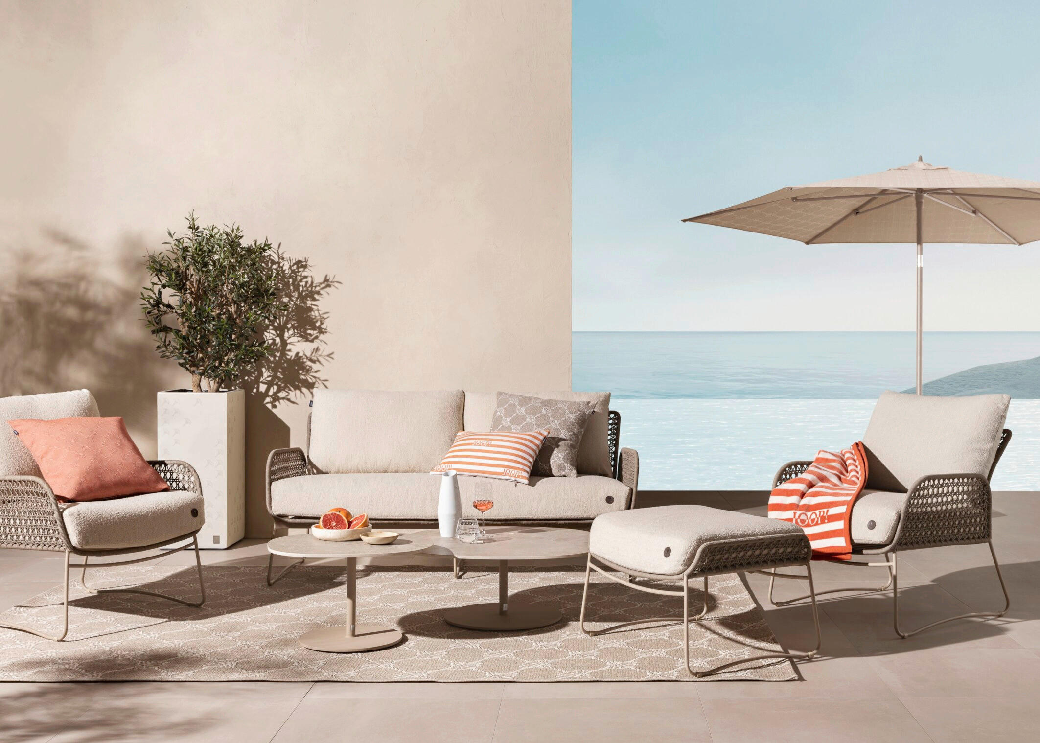OUTDOORTEPPICH 200/290 cm Cornflower Naturfarben  - Naturfarben, Design, Textil (200/290cm) - Joop!