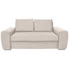 SCHLAFSOFA in Beige  - Chromfarben/Beige, Design, Holz/Textil (199/92/97cm) - Hom`in
