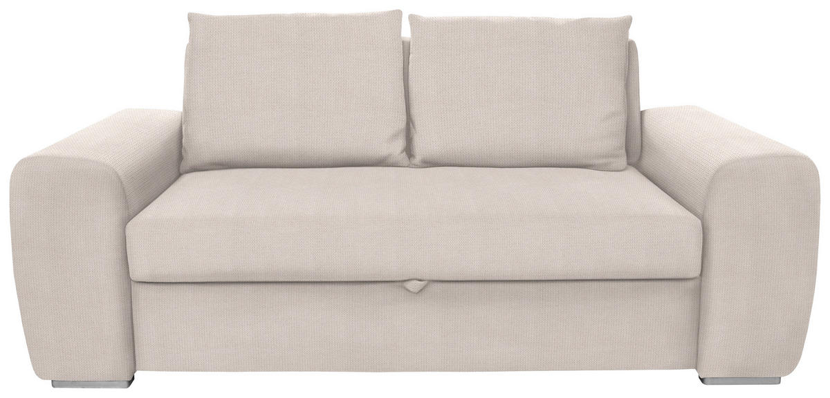 SCHLAFSOFA in Textil Beige  - Chromfarben/Beige, Design, Holz/Textil (199/92/97cm) - Livetastic