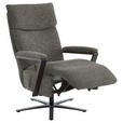 RELAXSESSEL in Textil Graubraun  - Graubraun/Schwarz, Design, Textil/Metall (68/117/85cm) - Cantus