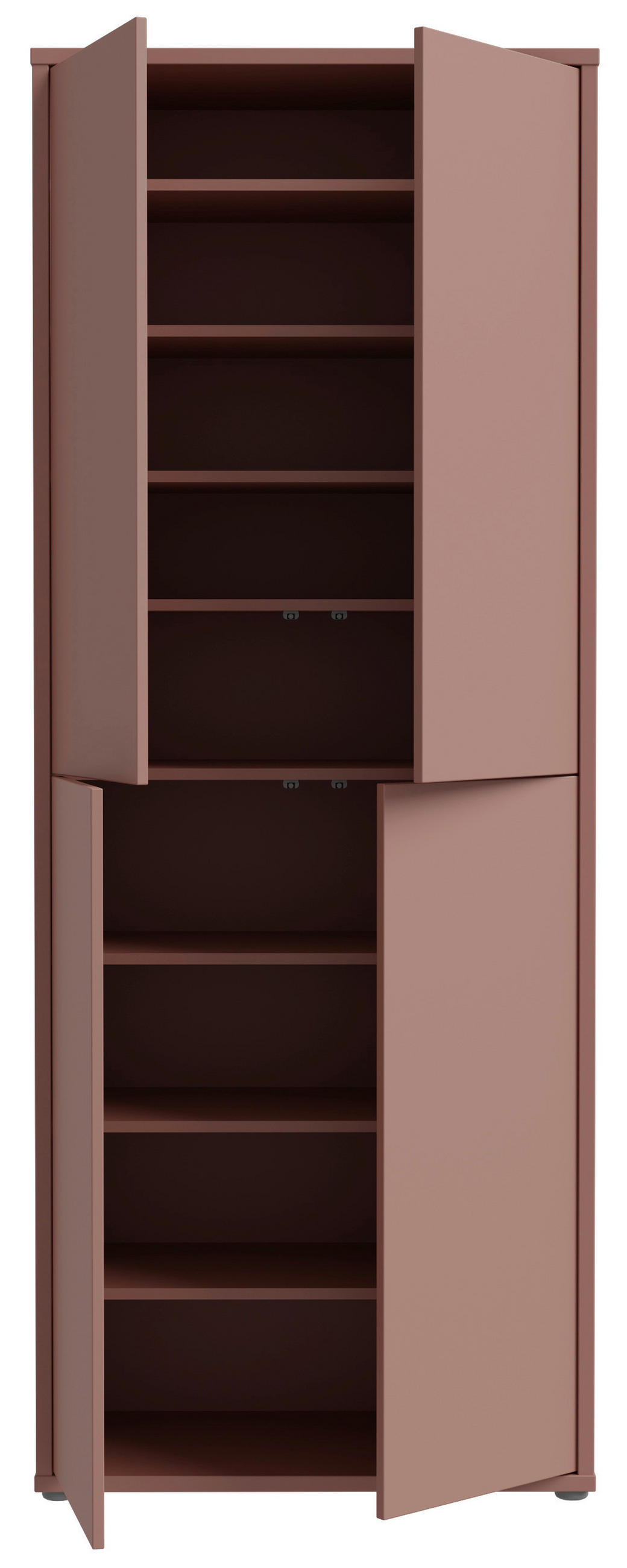 SCHUHSCHRANK Terracotta  - Terracotta/Grau, Basics, Holzwerkstoff/Kunststoff (75/192/35cm) - Xora