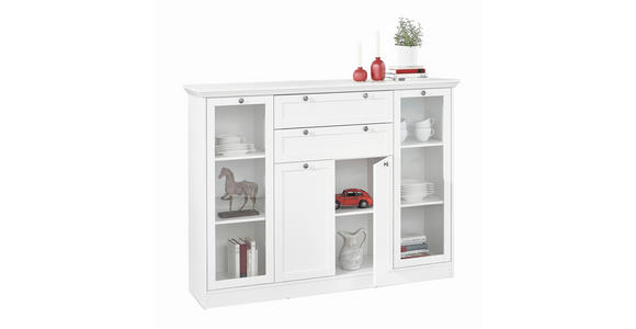 HIGHBOARD  in 160/120/40 cm  - Schwarz/Weiß, LIFESTYLE, Holzwerkstoff/Metall (160/120/40cm) - Carryhome