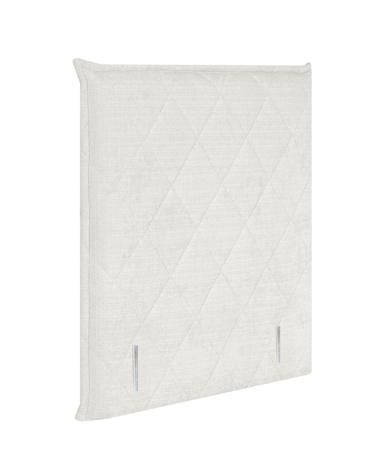 KONTINENTALSÄNG 120/200 cm,  in vit, H3 = fast  - vit/svart, Klassisk, metall/textil (120/200cm) - Novel